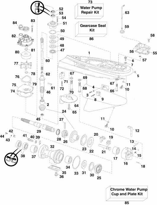 ��������� ����� Evinrude E130DPXIIR  - ype