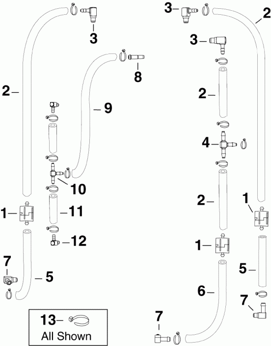 ��������� ��������� ������� E175DPLIIB  - l Recirculation �����s / l Recirculation Hoses