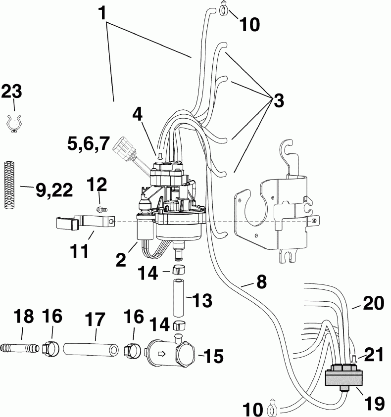 ��������� ����� EVINRUDE E225DPXIID  - l Pump
