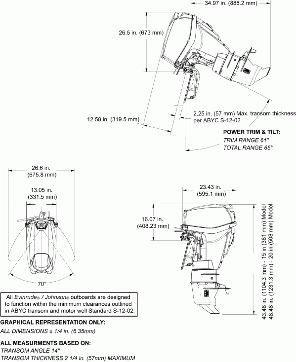 ��������� EVINRUDE E30DELIIR  - ofile Drawing / ofile Drawing
