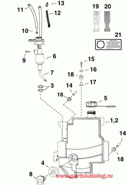 ��������� ����� Evinrude E30DRLIIH  - l Tank & Pump / l Tank & �����