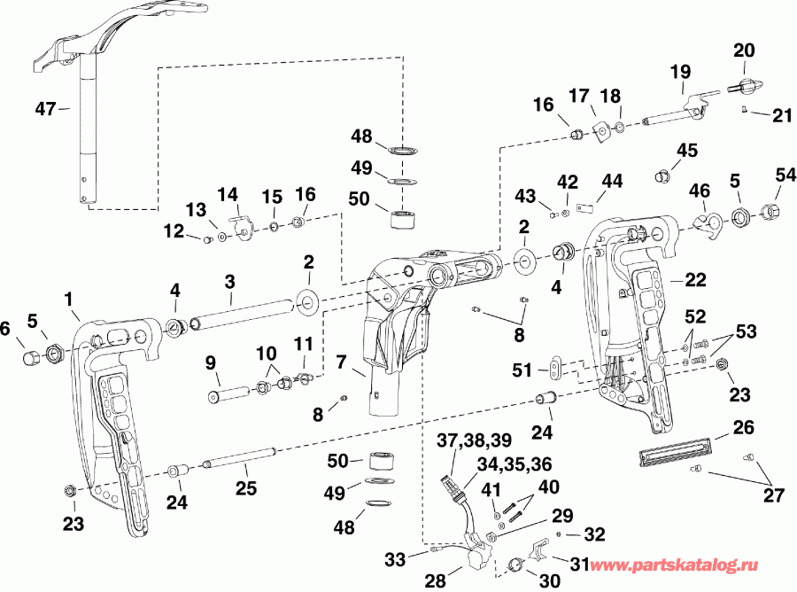 ��������� �������� ����� EVINRUDE E30DTSLIIH  - ivel Bracket / ivel ���������