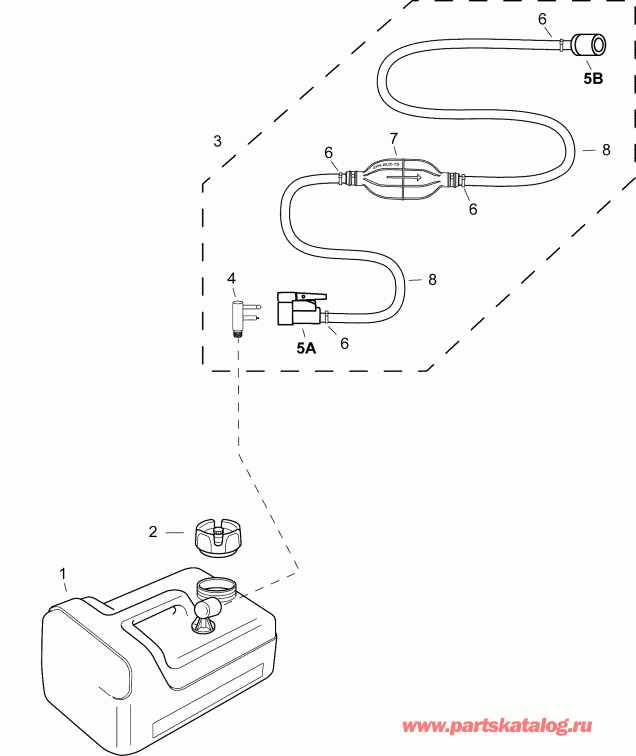    EVINRUDE B10TEL4INS  -     - fuel Tank Assembly