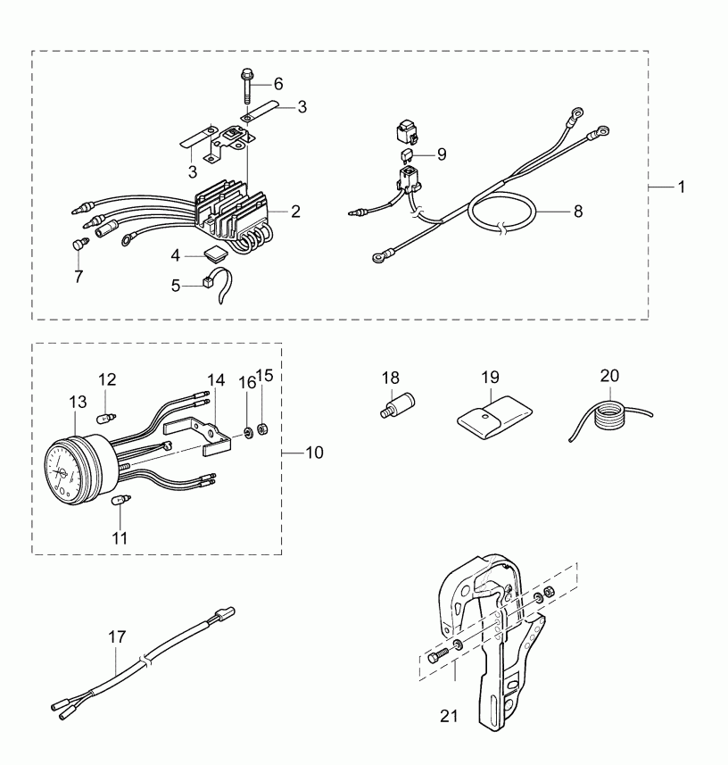 ��������� ��������� EVINRUDE B15TEL4INS  - accessories