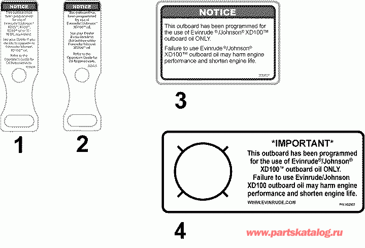 �������� ����� EVINRUDE DE150CXINS  - l Tags & �������� - l Tags & Labels