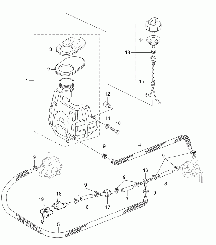  EVINRUDE E4RL4INS  - ���������� ��������� ��� / integral Fuel Tank