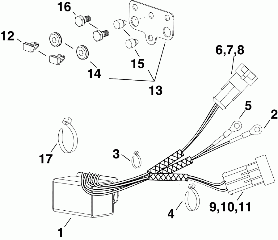  EVINRUDE E90DSLINS  - im & Tilt Relay - im & Tilt 