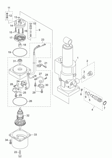 �������� ��������� ����� ������� B10PX4AAA  - trim & Tilt Hydraulic Assembly - trim & Tilt Hydraulic Assembly