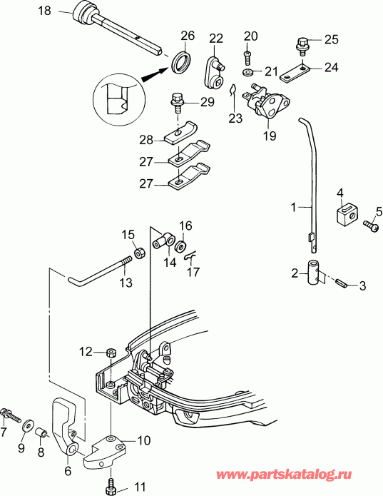  ������� B10TPL4AAA  - ������������� ��������� (r, Te, Tp Models) / shift Linkage (r, Te, Tp Models)