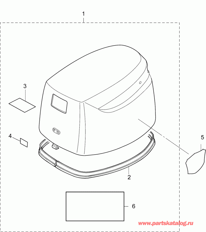 ��������� ����� Evinrude B10TPX4AAA  - upper Engine Cover