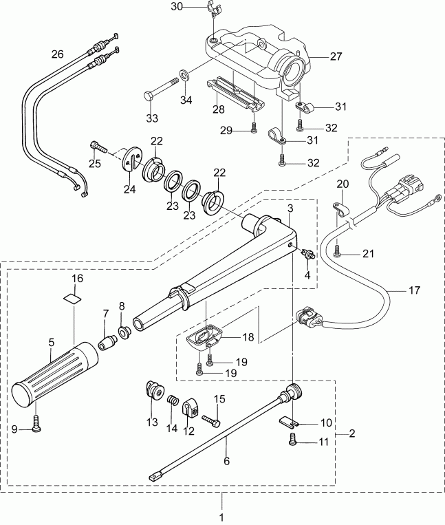    B10TPX4AAA  -  Assembly / tiller Handle Assembly