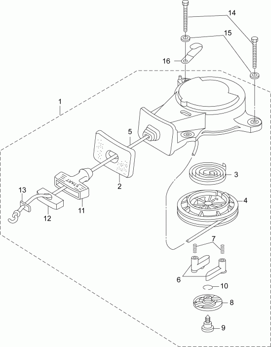 ��������� EVINRUDE B3R4AAA  - ���������� ������� - recoil Starter