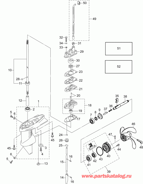�������� ����� Evinrude B3R4AAA  - gearcase