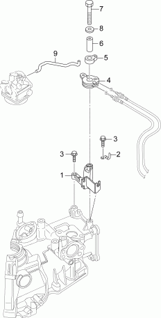 ��������� ��������� Evinrude B3R4AAB  - ����������� ��������age - throttle Linkage