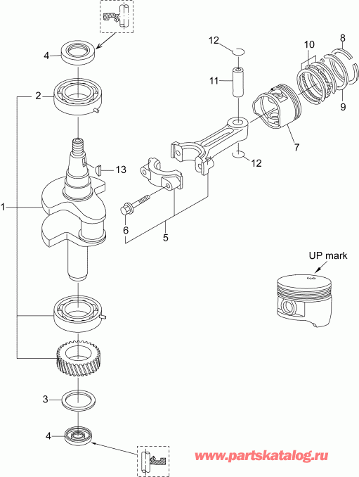     B3R4AAB  -  &  / crankshaft & Piston