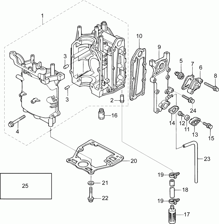   Evinrude E10R4AAA  - cylinder & Crankcase Assembly /  &    