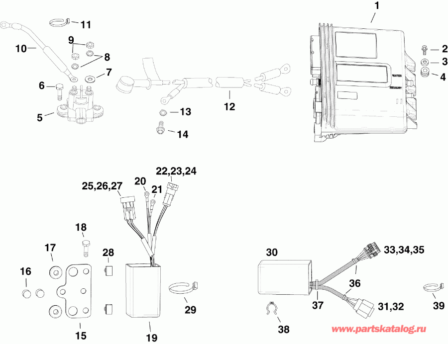 �������� ����� Evinrude E115DHLAAB  - electrical Components - ���������� ���������