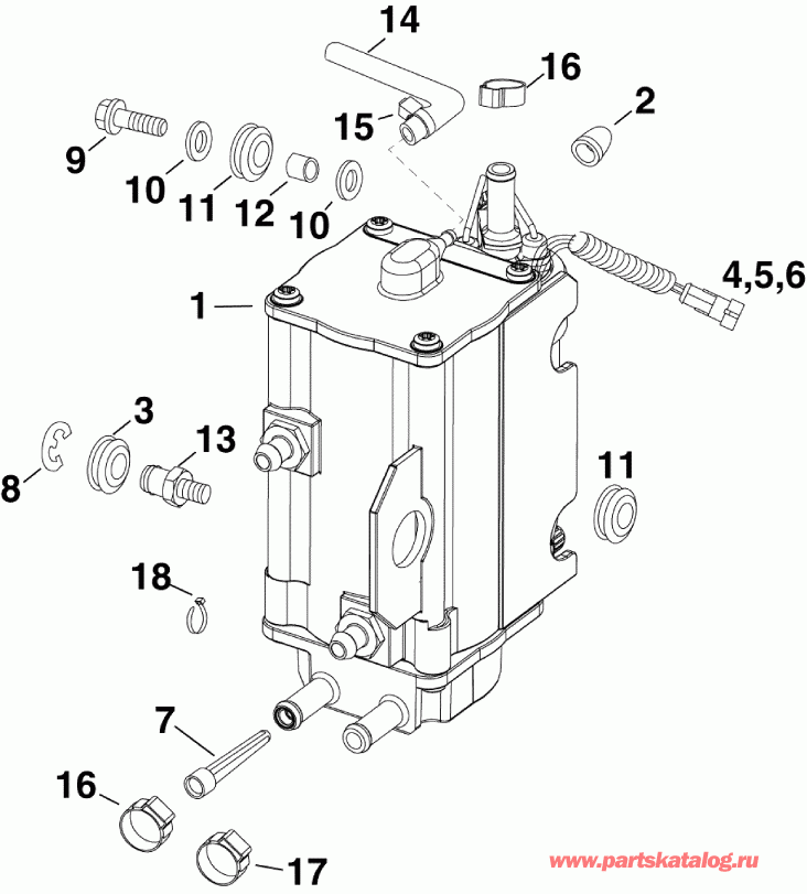 ��������� EVINRUDE E130DCXAAB  - fuel Pump & Vapor Separator / ��������� ����� & ��������������