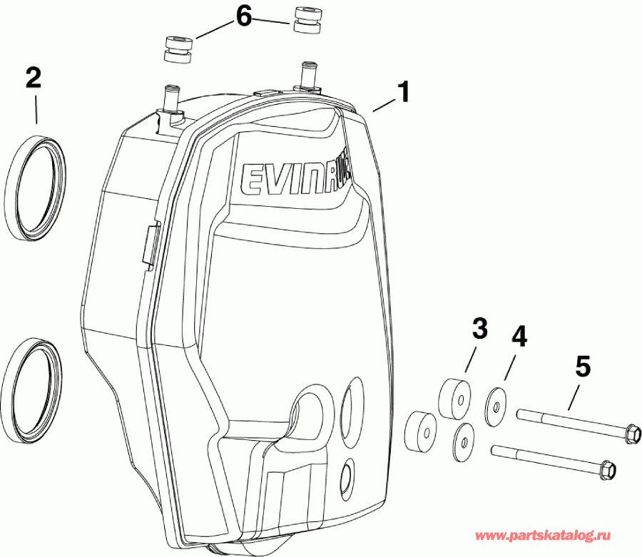  Evinrude E130DSLAAB  - air Silencer