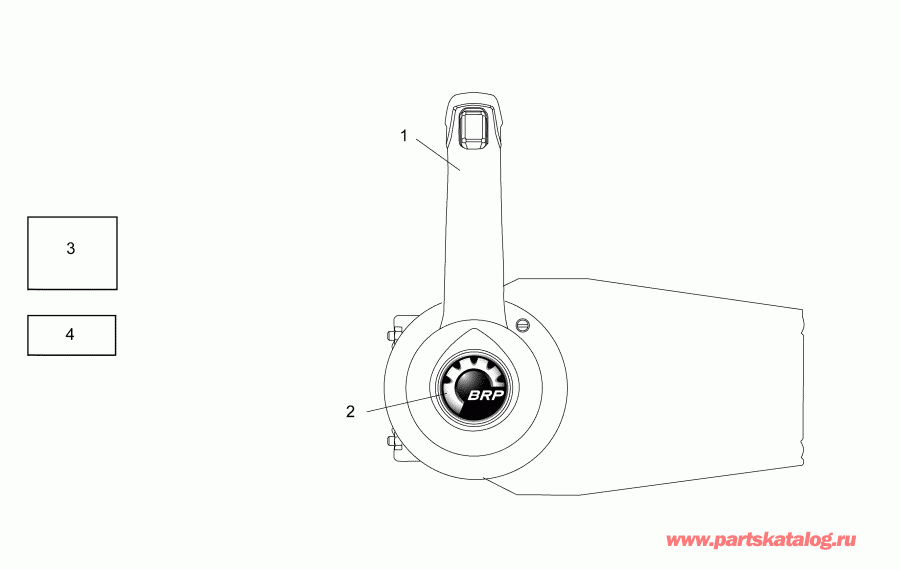 �������� ����� Evinrude E15RL4AAA  - concealed ������ ����� ���������� - concealed Side Mount Control
