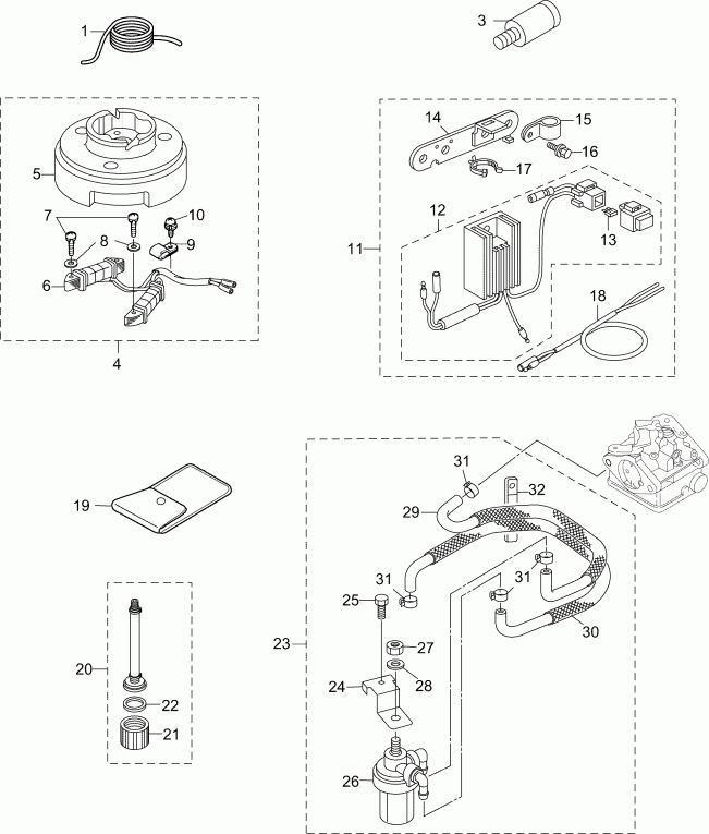 �������� ��������� ����� EVINRUDE E6R4AAA  - ���������� / accessories
