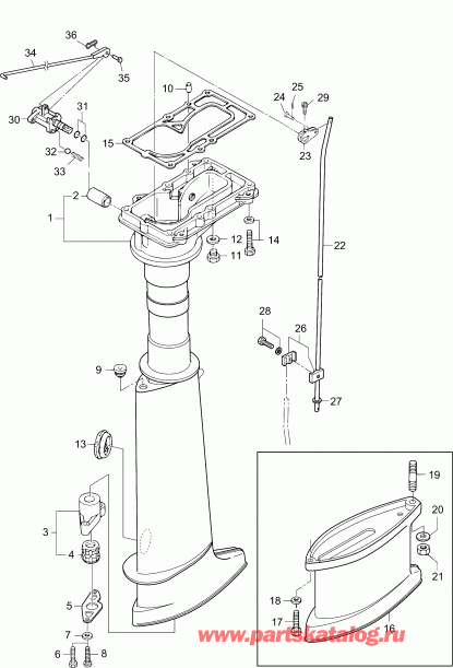 �������� ��������� ����� ������� E6RX4AAB  - ������ ���� �������� - driveshaft Housing