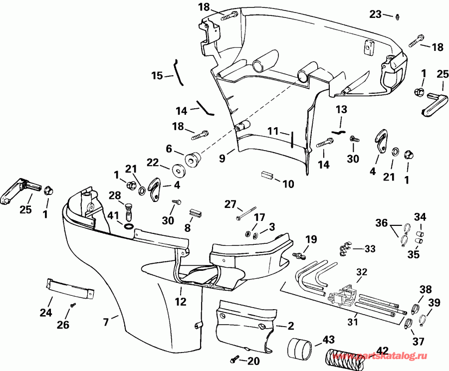  ������� E115FSLSSH FFI, Elec Start, TNT, 20 IN.s  - wer ������ ��������� (�����) - wer Engine Cover