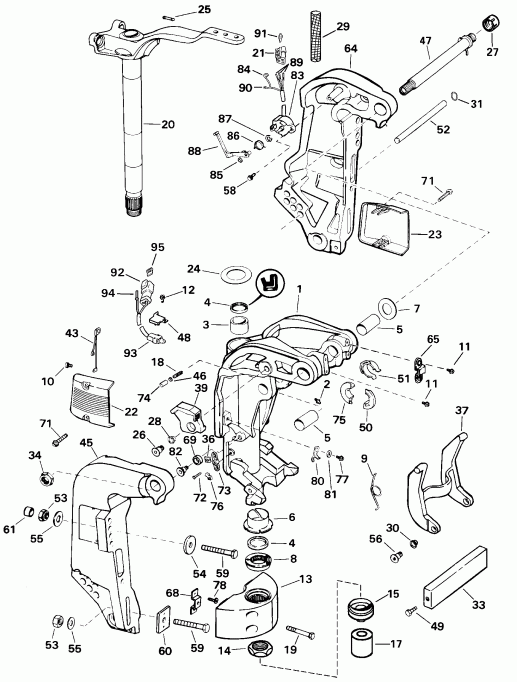  EVINRUDE E150FCXSSM FFI, Elec Start, TNT, 25 IN.   - dsection