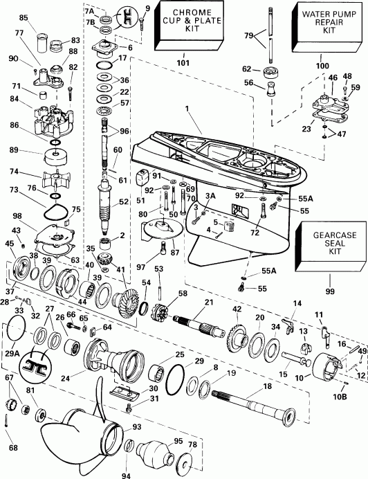 ��������� �������� ����� ������� E150FCXSSM FFI, Elec Start, TNT, 25 IN.   - Counter Rotation - Fcx, Fc Models / �������� �������� - Fcx, Fc Models