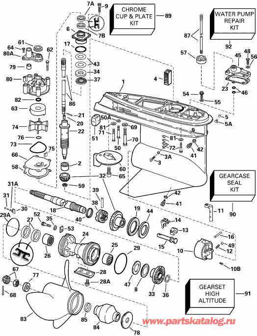 ��������� ������� E150FCXSSV FFI, Elec Start, TNT, 25 IN.   - Standard Rotation - Fpl, Fl Models - �������� Rotation - Fpl, Fl Models