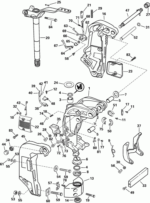  EVINRUDE E150WPLSSC Commercial, Elec Start, TNT,   - dsection - dsection