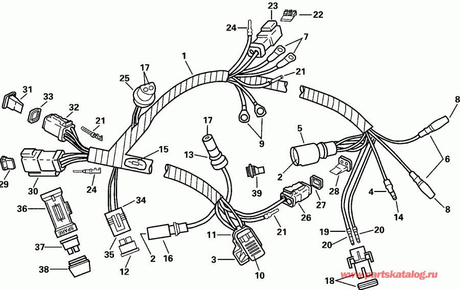 ��������� ������� E150WPLSSC Commercial, Elec Start, TNT,   - tor Harness