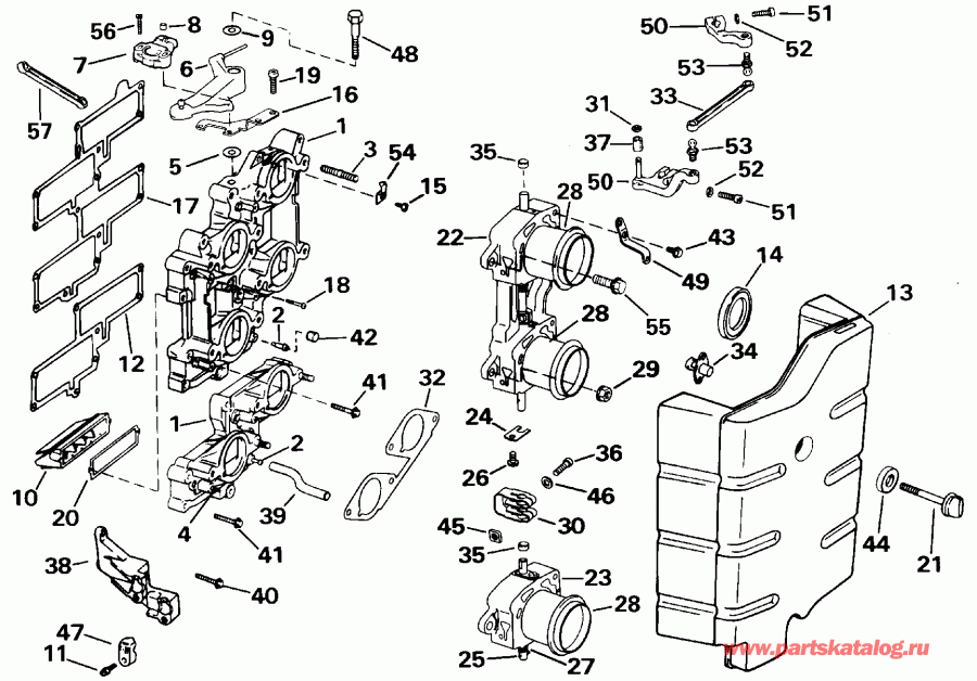 ����� Evinrude E225FPLSSH FFI, Elec Start, TNT, 20 IN s  - take Manifold - take ���������