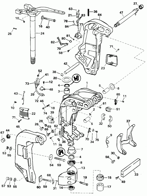 �������� ��������� ����� Evinrude E225FPXSSC FFI, Elec Start, TNT, 25 IN s  - ern & Swivel Bracket / ern & ���������� ���������