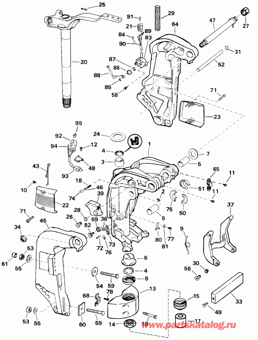 ����� EVINRUDE RE150FLSSM FFI, Elec Start, TNT, 20 IN.   - dsection / dsection