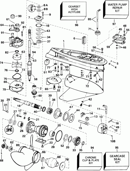 ��������� EVINRUDE RE225FGSSC FFI, Elec Start, TNT, 20 IN s  - Standard Rotation - Fl - Fpl - Fsl - Fs Models - �������� Rotation - Fl - Fpl - Fsl - Fs Models