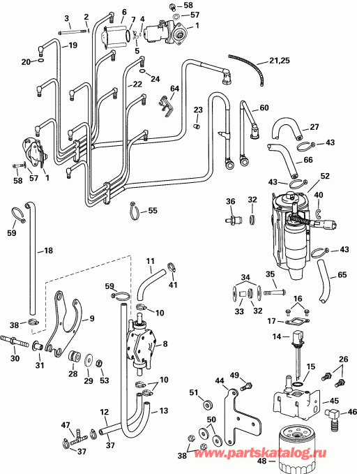 ��������� �������� ����� EVINRUDE RE225FGSSH FFI, Elec Start, TNT, 20 IN s  - el Components