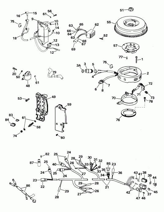 ����� Evinrude BE35ARSIB rope start, tiller, 15 in shaf  - Pl - Vl