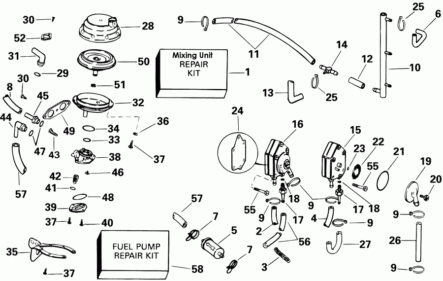 ����� ������� BE35KSIE elec start, tiller, 15 in shaft  - el System / el System