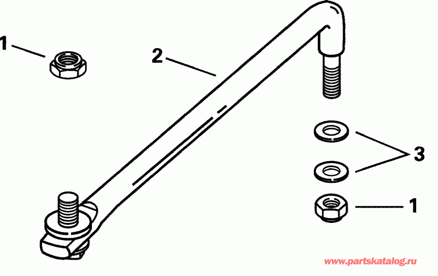��������� EVINRUDE E100WPLSIF commercial, elec start, 20 in  - ee������ ����������� Kit / eering Link Kit