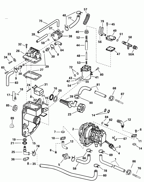  EVINRUDE E100WPXSIF commercial, elec start, 25 in  - el ��������� & Components / el Bracket & Components