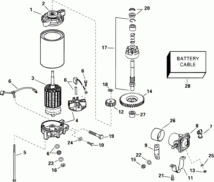 ����� EVINRUDE E105WELSIF commercial, elec start, 20 in  - ectric ������� & Solenoid - ectric Starter & Solenoid