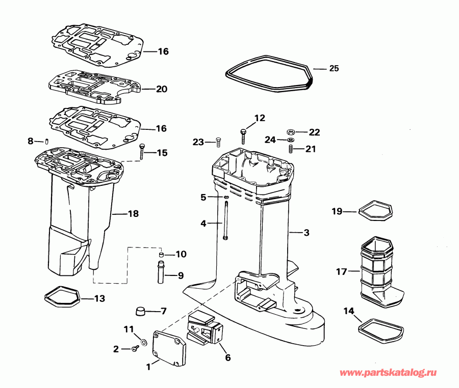 ��������� ��������� EVINRUDE E105WELSIF commercial, elec start, 20 in  - haust ������