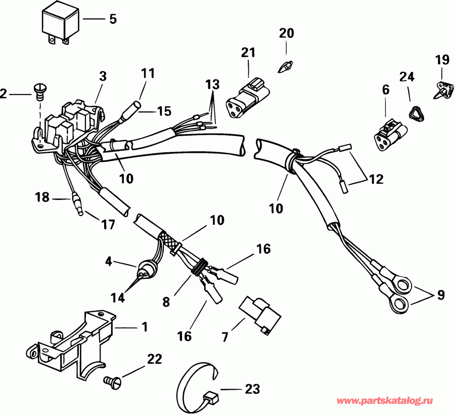 ����� ������� E105WELSIF commercial, elec start, 20 in  - wer Trim/tilt Electrical