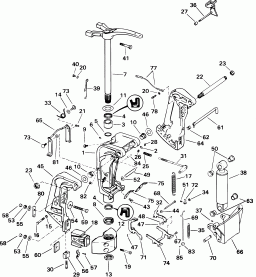 Stern & ���������� ��������� - 105we Models (Stern & Swivel Bracket - 105we Models)