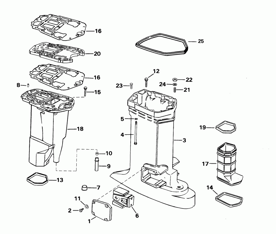 ��������� �������� ����� EVINRUDE E105WPLSIF commercial, elec start, TNT,   - haust ������