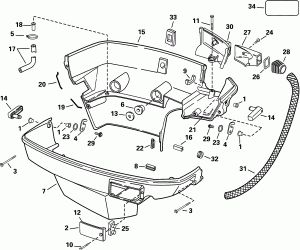 ������ ������ ��������� - 105we Models (Lower Engine Cover - 105we Models)