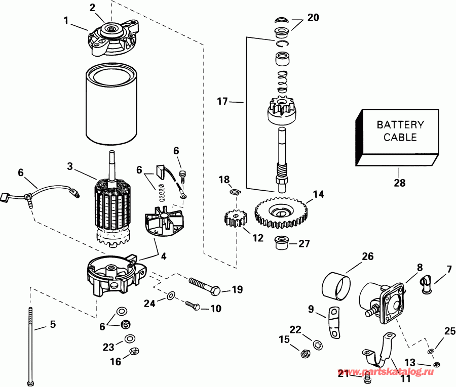 ��������� Evinrude E105WPXSIF commercial, elec start, TNT,   - ectric ������� & Solenoid / ectric Starter & Solenoid