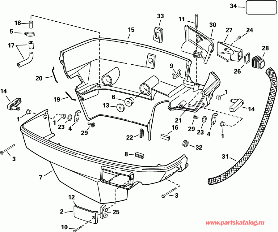 ��������� �������� ����� EVINRUDE E105WPXSIF commercial, elec start, TNT,   - 105we Models / 105we Models