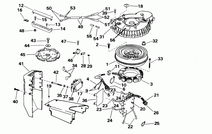  EVINRUDE E105WRLSIF commercial, rope start, 20 in  - nition System - nition System